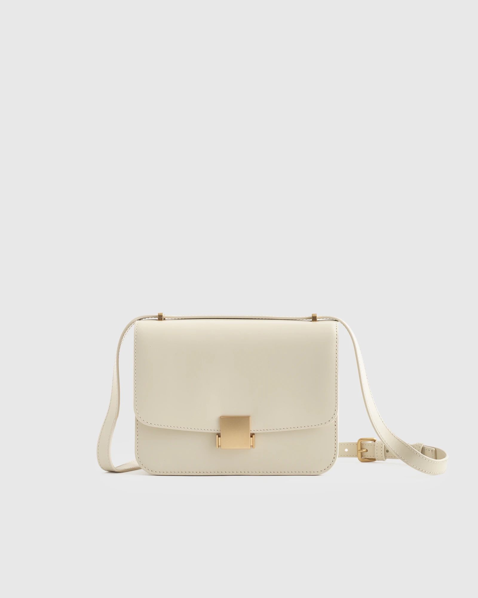 Italian Leather Box Shoulder Bag | Quince
