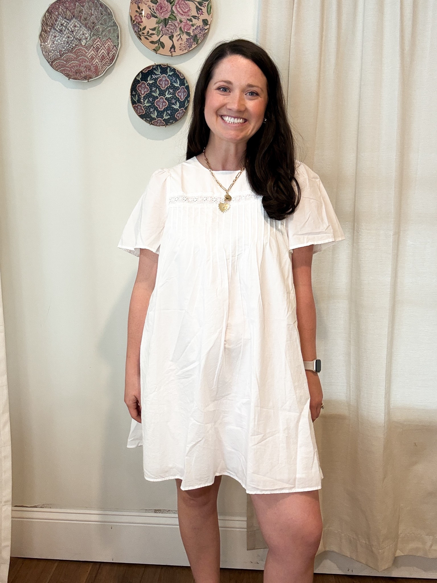 White dress. Graduation dress. Easter dress. Spring outfit 