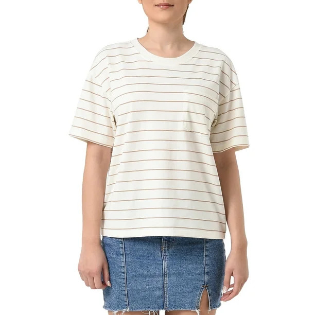 Time and Tru Women's Boyfriend T-Shirt - Walmart.com | Walmart (US)