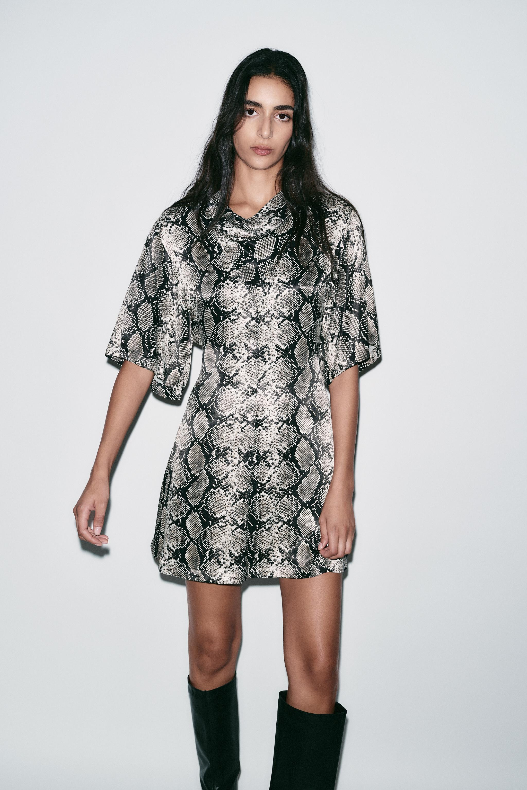 ANIMAL PRINT MINI DRESS | Zara US