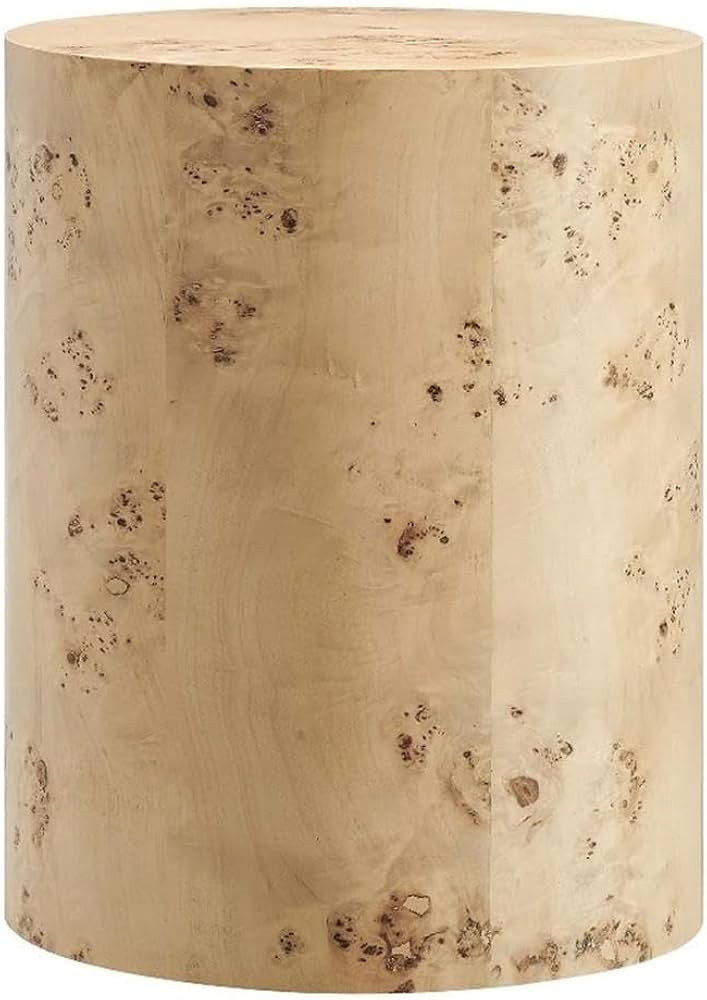 Modway Cosmos 16" Round Wood Side, Accent, End Table, Natural Burl | Amazon (US)