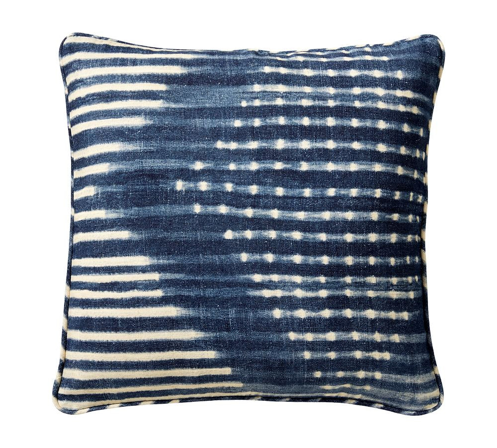 Shibori Diamond Pillow, Blue, 20&amp;quot; | Pottery Barn (US)