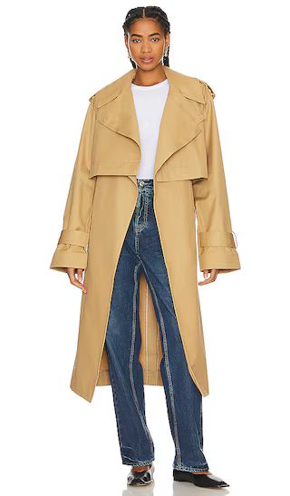 The Convertible Trench Coat in British Tan | Revolve Clothing (Global)