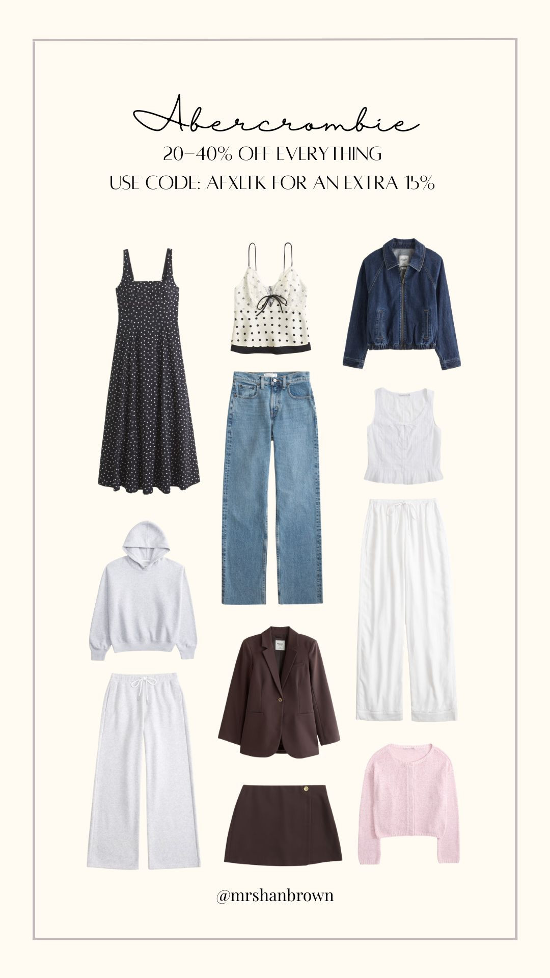 Abercrombie have an amazing promo on girls! 🩷 its currently 20-40% off everything plus you can get an extra 15% off if you use code: AFxLTK 

Wardrobe Staples, Spring Style, Spring Fashion, Spring Outfit, Jeans, Linen Trousers, Loungewear Co-ord, Polka Dot Dress, Polka Dot Top, Denim Jacket, Spring Knitwear 

 #LTKuk #LTKspring #LTKeurope
