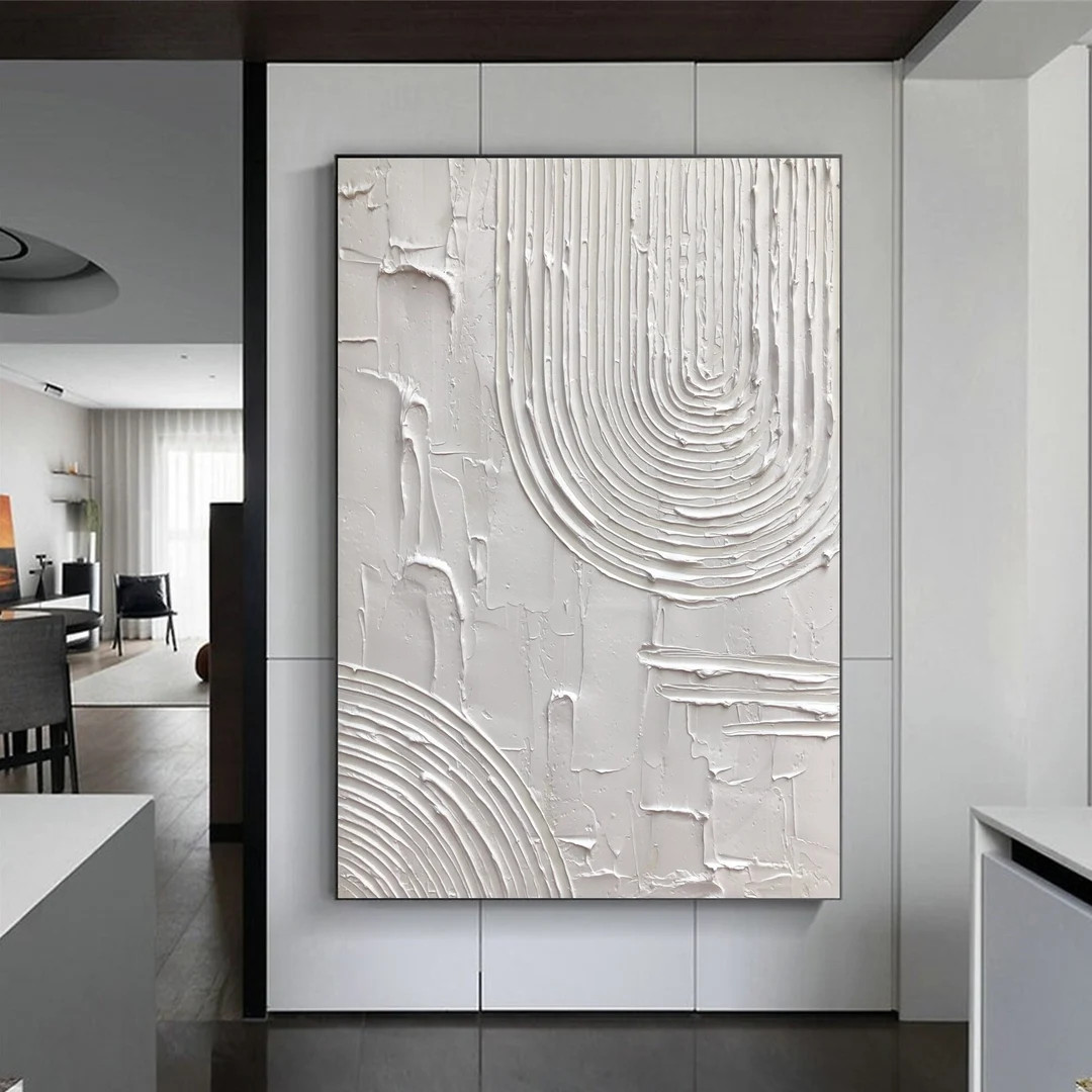 White Wall Art White 3D Textured Art White Textured Wall Art - Etsy | Etsy (US)