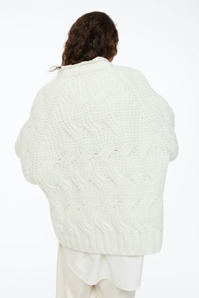 Oversized cable-knit wool-blend jumper | H&M (UK, MY, IN, SG, PH, TW, HK)