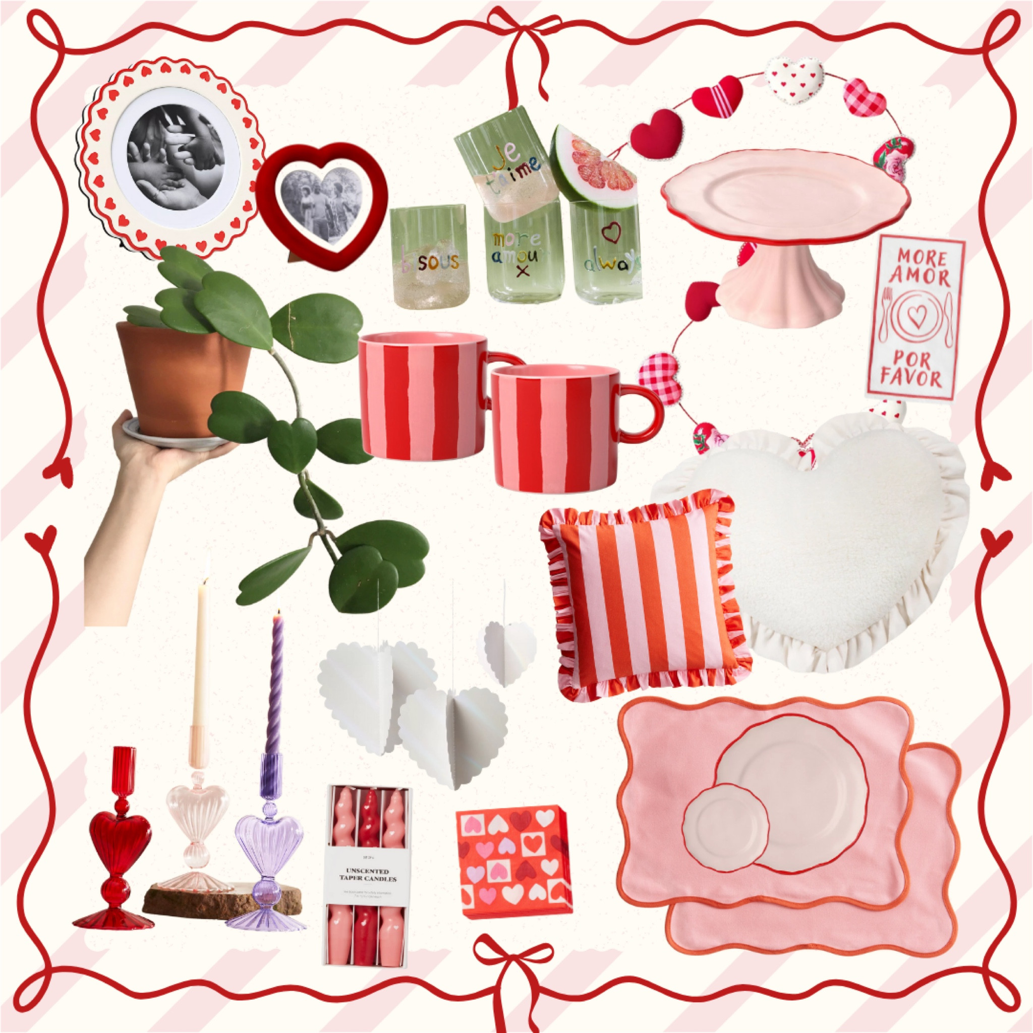 Valentine’s Hosting Guide💌💘💓

Pink and Red | Galentines Party | Candles | Taper sticks | Home Decor | Mugs | Plates | Party Cups & Plates | Placemats | Plants | Pillows | Valentines Day Home Decor | Class Party | Picture Frames | Hearts | Bows | Seasonal | Love Day | Cake Stand | Paper Napkins | Stripes | Checkered | H&M Home | Anthropology | Target Home | Etsy Home 

#valentinesgiftguide #galentines #classparty #valentinesdaydecor #valentinesgifting #valentineshosting

#LTKSeasonal #LTKHome #LTKParties