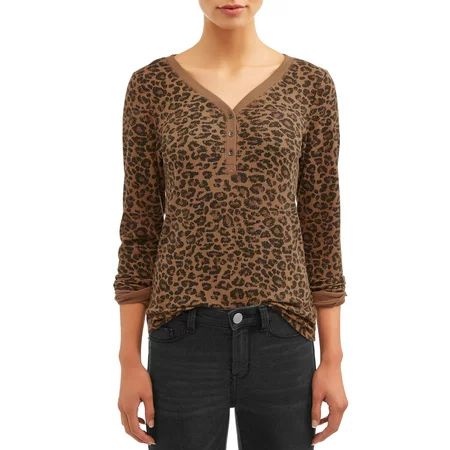 Women's Thermal Henley T-Shirt | Walmart (US)
