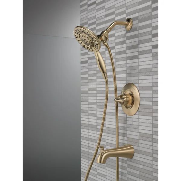 144840-CZ-I Arvo Tub and Shower Faucet with Rough-in Valve and In2ition Shower | Wayfair North America