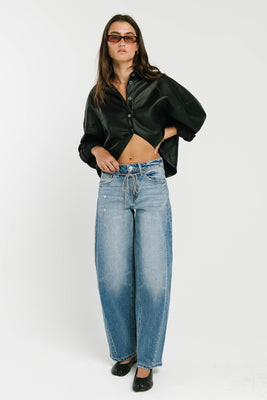 Rylee High Rise Barrel Jeans - 28 / Medium Wash | Böhme US
