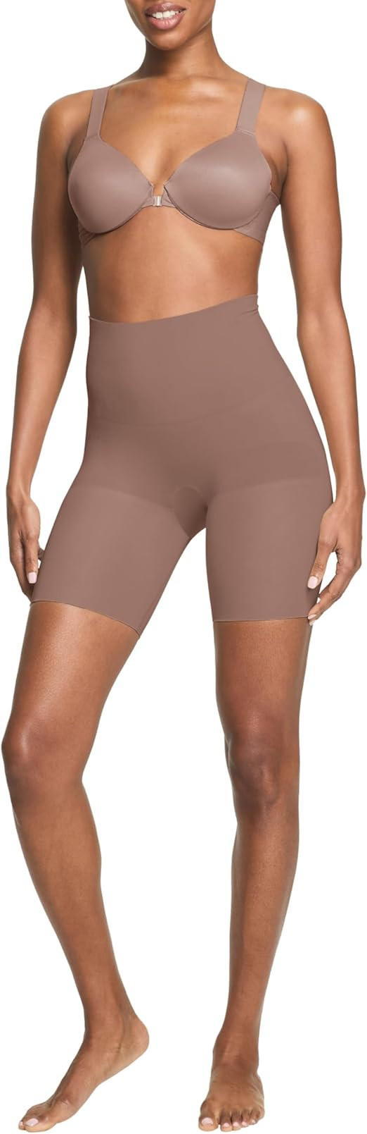 ASSETS by SPANX Mid-Thigh Short-Seamless Shapewear Shorts-Ultra-Firm Compression-Thigh&Tummy Cont... | Amazon (US)
