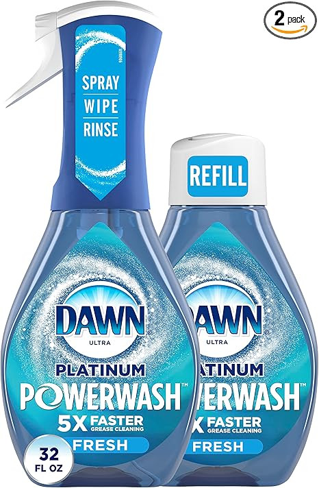 Dawn Powerwash Spray Starter Kit, Platinum Dish Soap, Fresh Scent, 1 Starter Kit + 1 Dawn Powerwa... | Amazon (US)