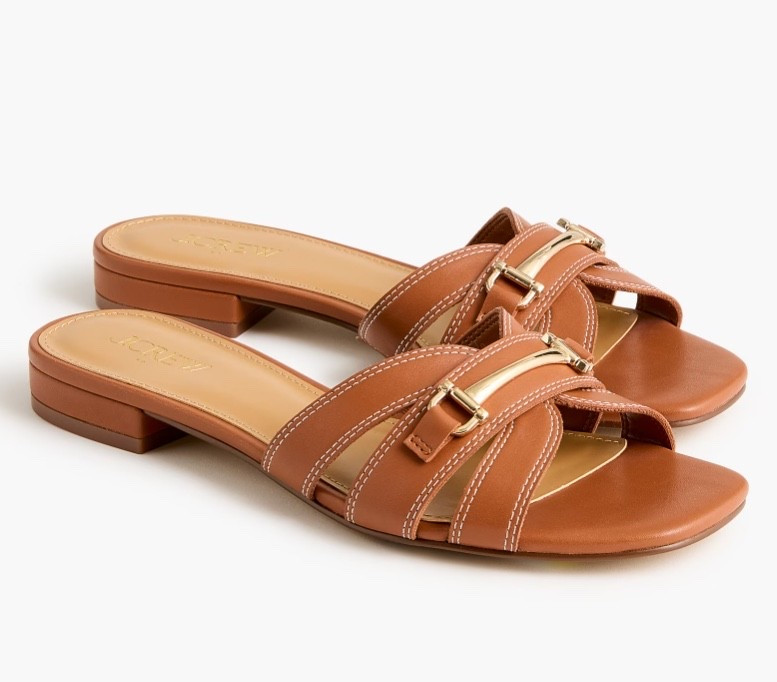 Elegant slide sandals - in ivory, camel, and black! Also in a heeled version 

#LTKSeasonal #LTKSaleAlert