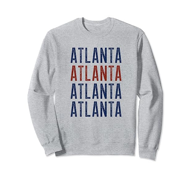 Vintage Atlanta Shirt Retro Throwback Sweatshirt | Amazon (US)