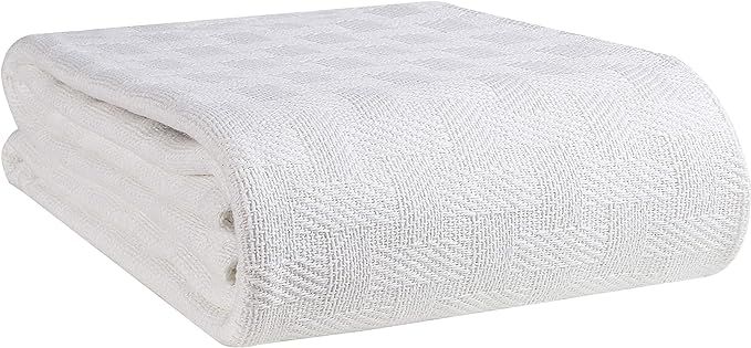 Glamburg 100% Cotton Bed Blanket, Breathable Bed Blanket King Size, Cotton Thermal Blankets King ... | Amazon (US)