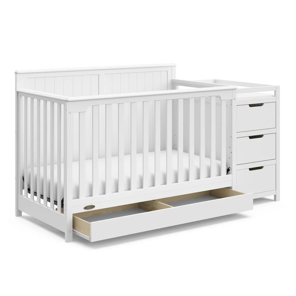Graco Hadley 5-in-1 Convertible Crib and Changer with Drawer, White | Walmart (US)