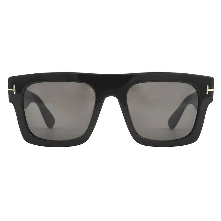Tom Ford Fausto FT0711 01A Shiny Black Smoke 53 mm Men's Sunglasses | Walmart (US)