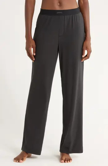 Stretch Cotton Rib Pajama Pants | Nordstrom