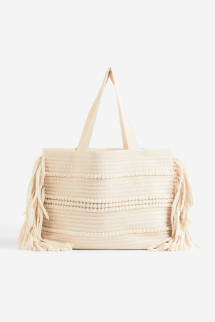 Handmade straw shopper - Beige - Ladies | H&M GB | H&M (UK, MY, IN, SG, PH, TW, HK)