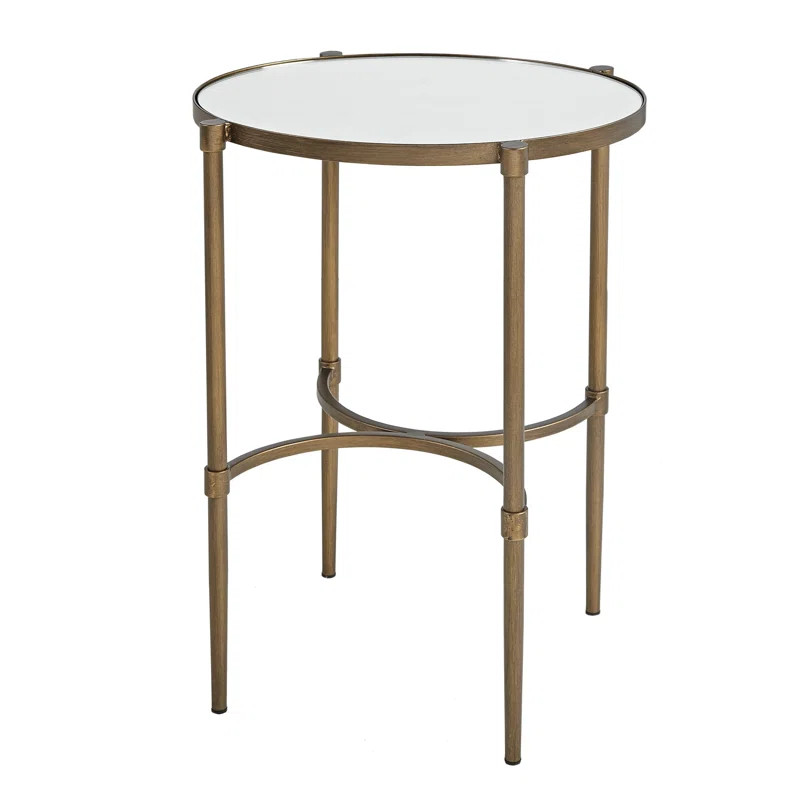 Martha Stewart Lia Mirrored Top Oval Accent Table | Wayfair North America