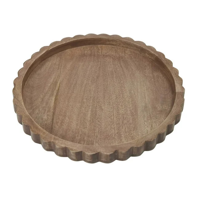 My Texas House Natural Mango Wood Round Decorative Tray, 16" x 2" | Walmart (US)