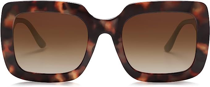 SOJOS Retro Nude Square Polarized Sunglasses for Women Trendy 90s Rectangle Sun Glasses UV400 Sha... | Amazon (US)