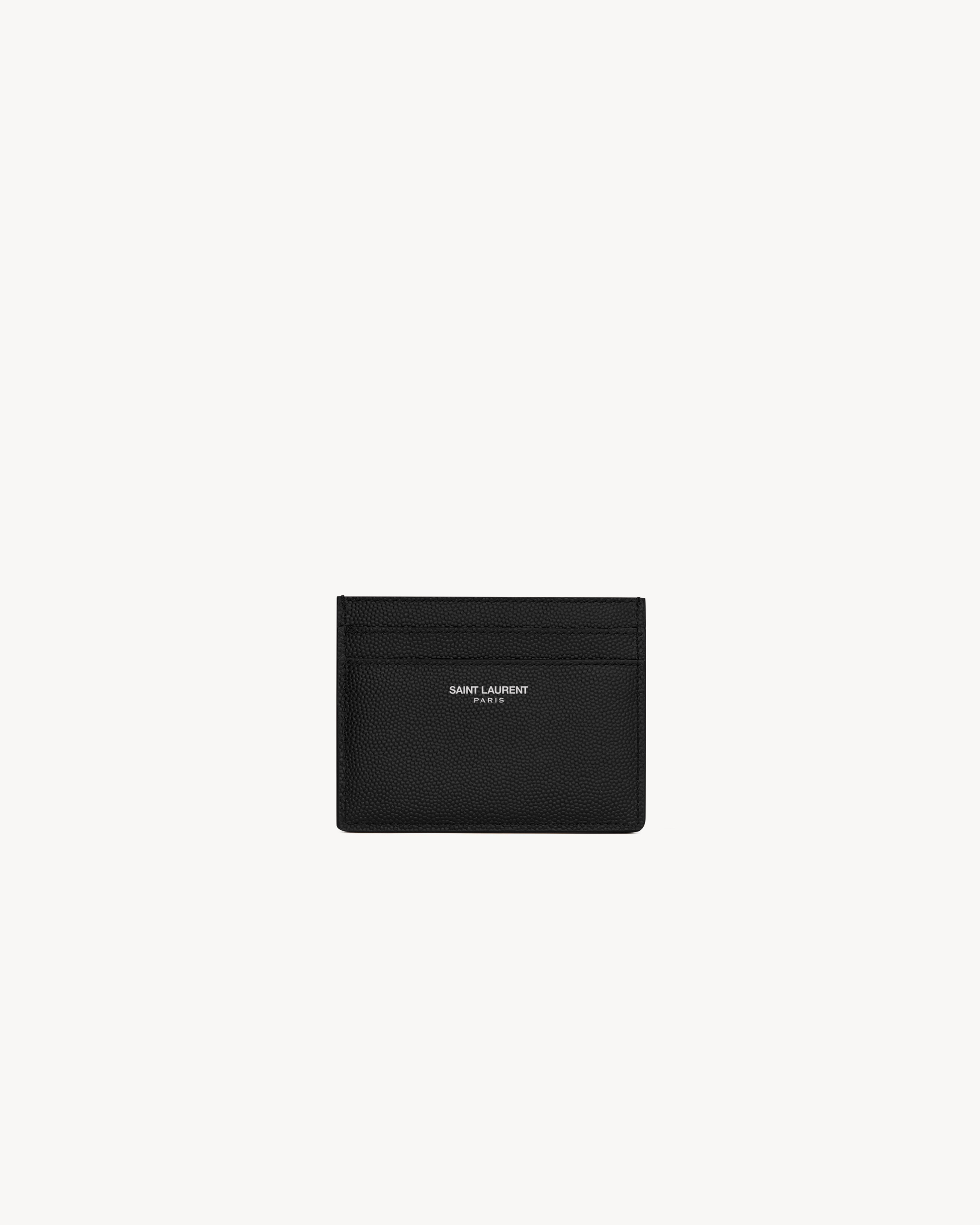 Saint Laurent Paris credit card case in grain de poudre leather | Saint Laurent Inc. (Global)
