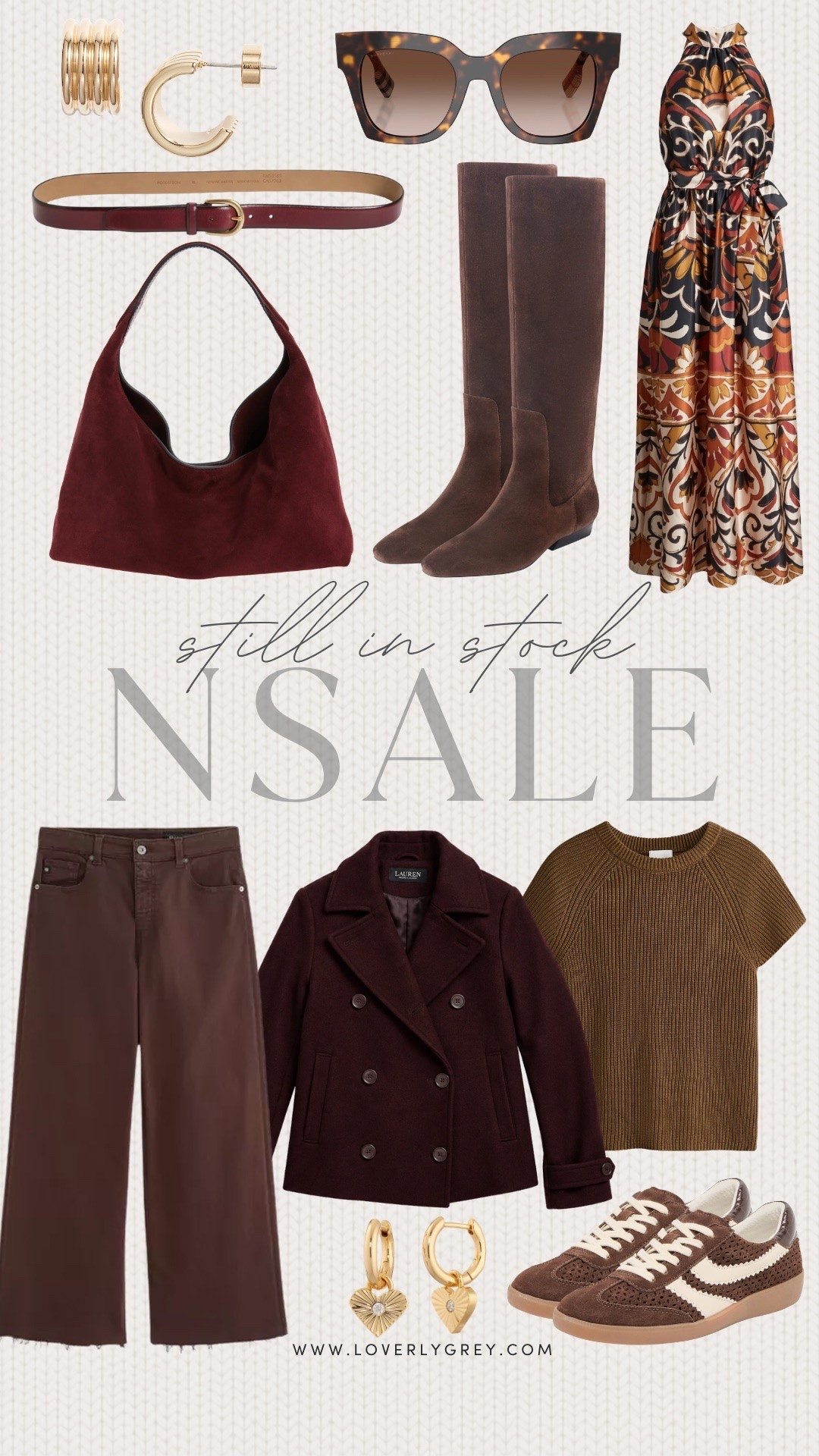 These finds are still in stock for NSALE 2026! Love the burgundy and chocolate brown color palette! These brands and quality are so great and worth checking out!

Loverly grey, Nordstrom sale, nsale 2026, brown and burgundy wardrobe, women fashion finds, sale women’s clothing, suede bag, women’s fall midi dress

#LTKSeasonal #LTKSaleAlert