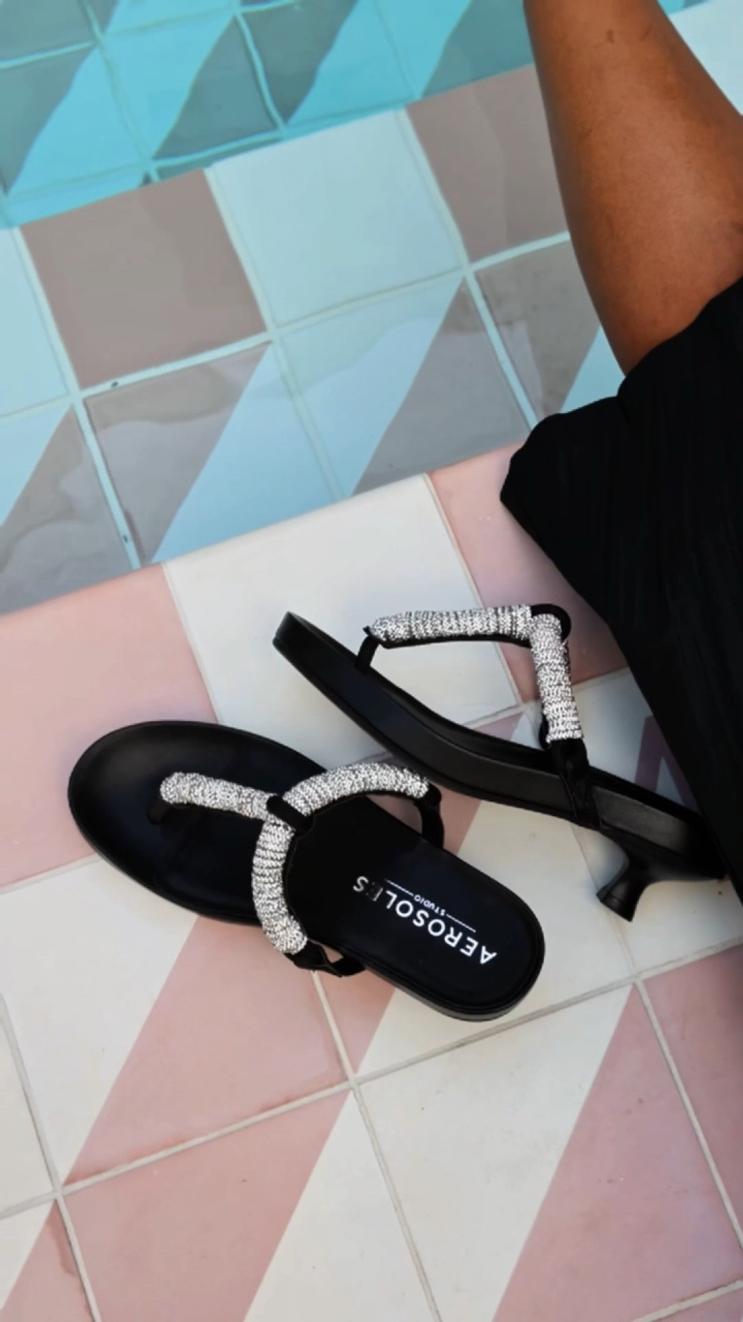 From poolside lounging to dinner plans ✨ Styling the @aerosoles Thong Sandals in Crystal/black Rope Fabric two ways : same sparkle, same comfort, all-day chic. #AerosolesPartner #Aerosoles #AerosolesStyle #SummerShoes #StyledTwoWays 

#LTKShoeCrush #LTKStyleTip