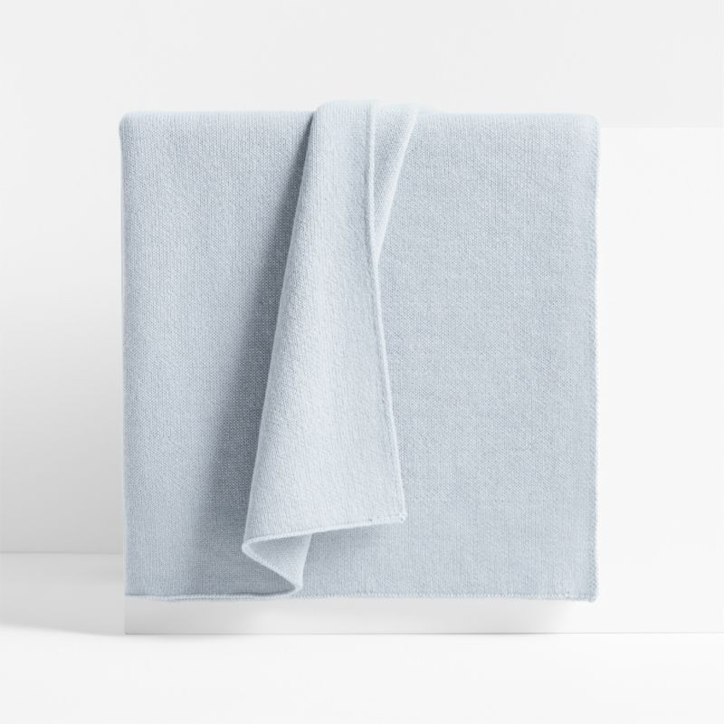 Calda Chantilly 70"x55" Mist Blue Throw Blanket + Reviews | Crate & Barrel | Crate & Barrel