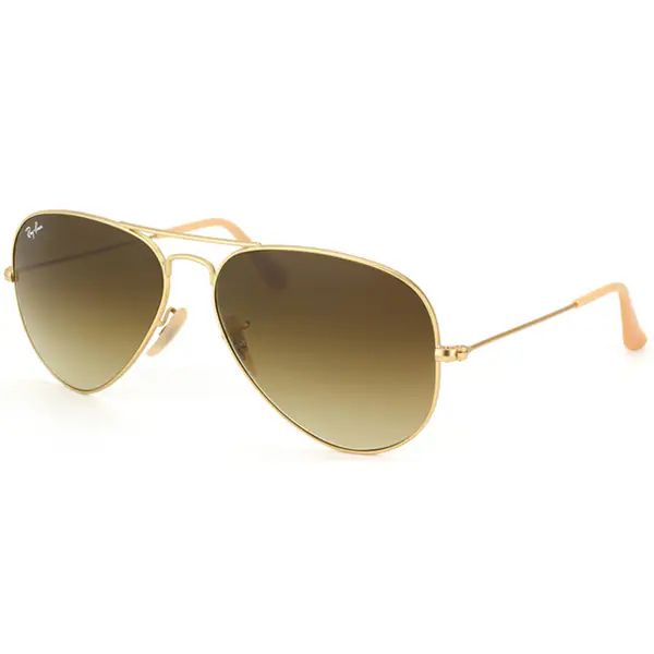 Ray-Ban RB3025 112/85 Aviator Gradient Gold Frame Brown Gradient 58mm Lens Sunglasses | Bed Bath & Beyond