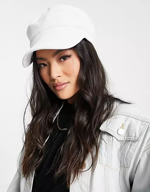 SVNX cord bakerboy hat in off white | ASOS (Global)