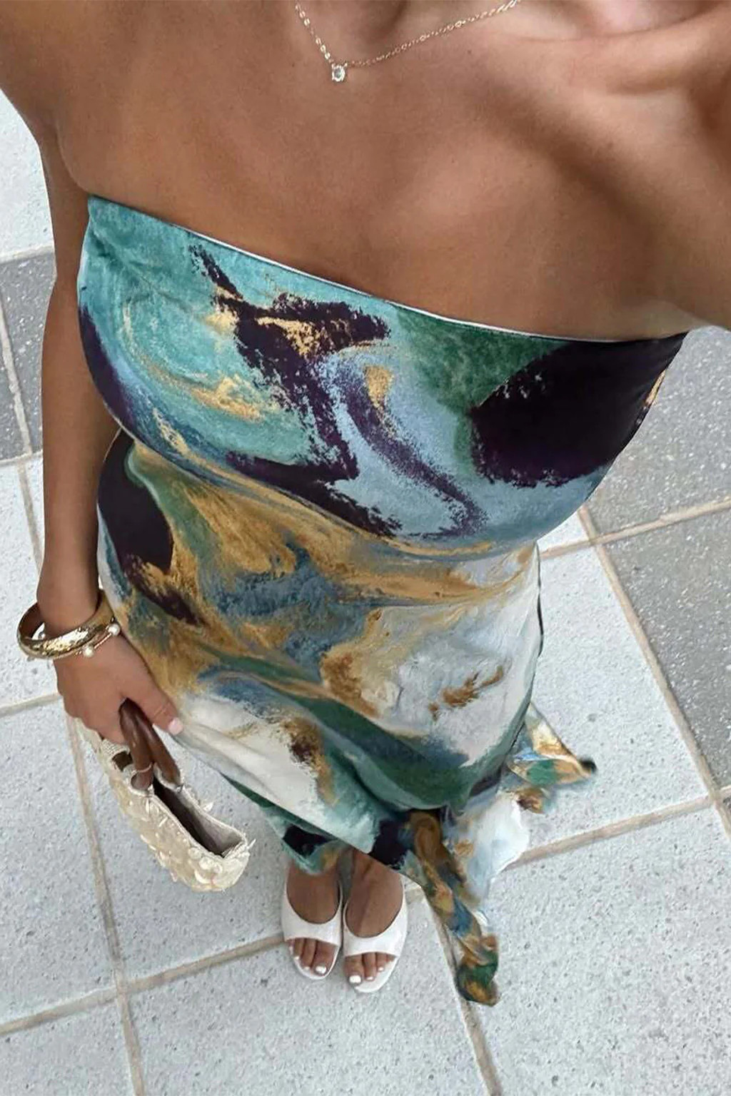 Women's Blue Watercolor Dress | 12th Tribe | 12th Tribe