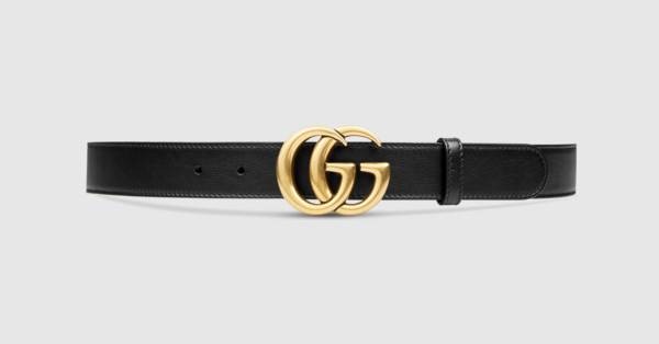 Leather belt with Double G buckle | Gucci (US)
