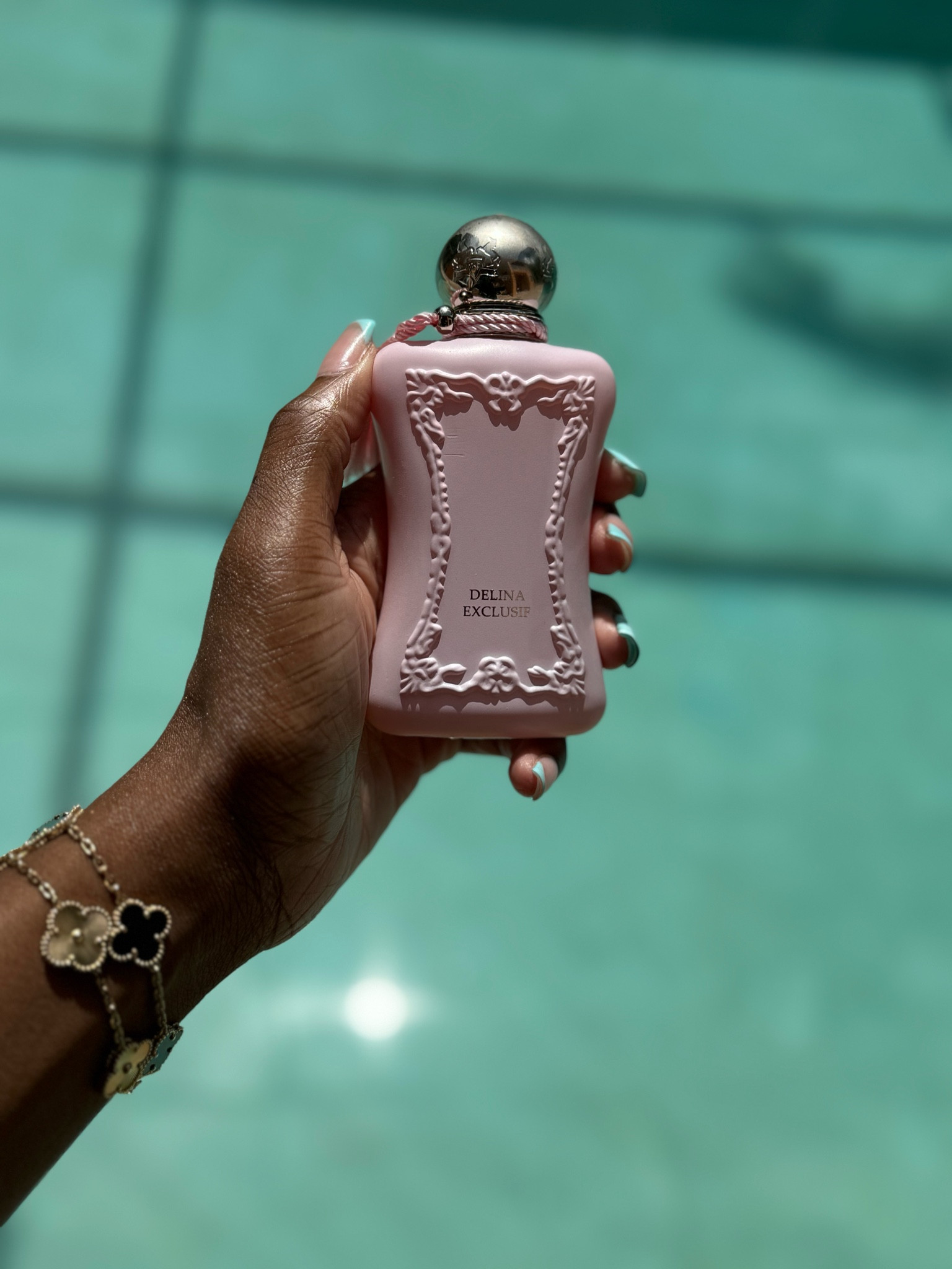 Delina Eau De Parfum Parfums De Marly is a floral fragrance that opens with a burst of bergamot, rhubarb, and lychee. The heart of the fragrance is Turkish rose petals, and the base is vanilla, musk, and cashmeran. The dry down is a musky concoction with a cashmere wood note.

#LTKHoliday