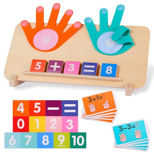 Montessori Toys for 3-5 Year Old, Educational Math Manipulatives Learning Toys for Toddlers 3-5 Years, Number Counting Blocks Toys for Kids, Homeschool Kindergarten Supplies Boys Girls Birthday Gifts | Amazon (US)