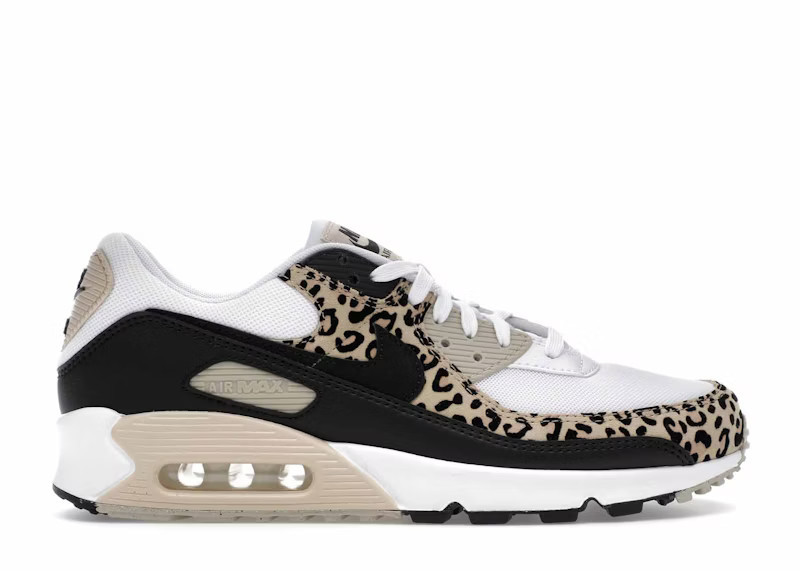 Nike Air Max 90 Leopard Black (Women's) Sneakers in White/Sanddrift/Hemp | StockX