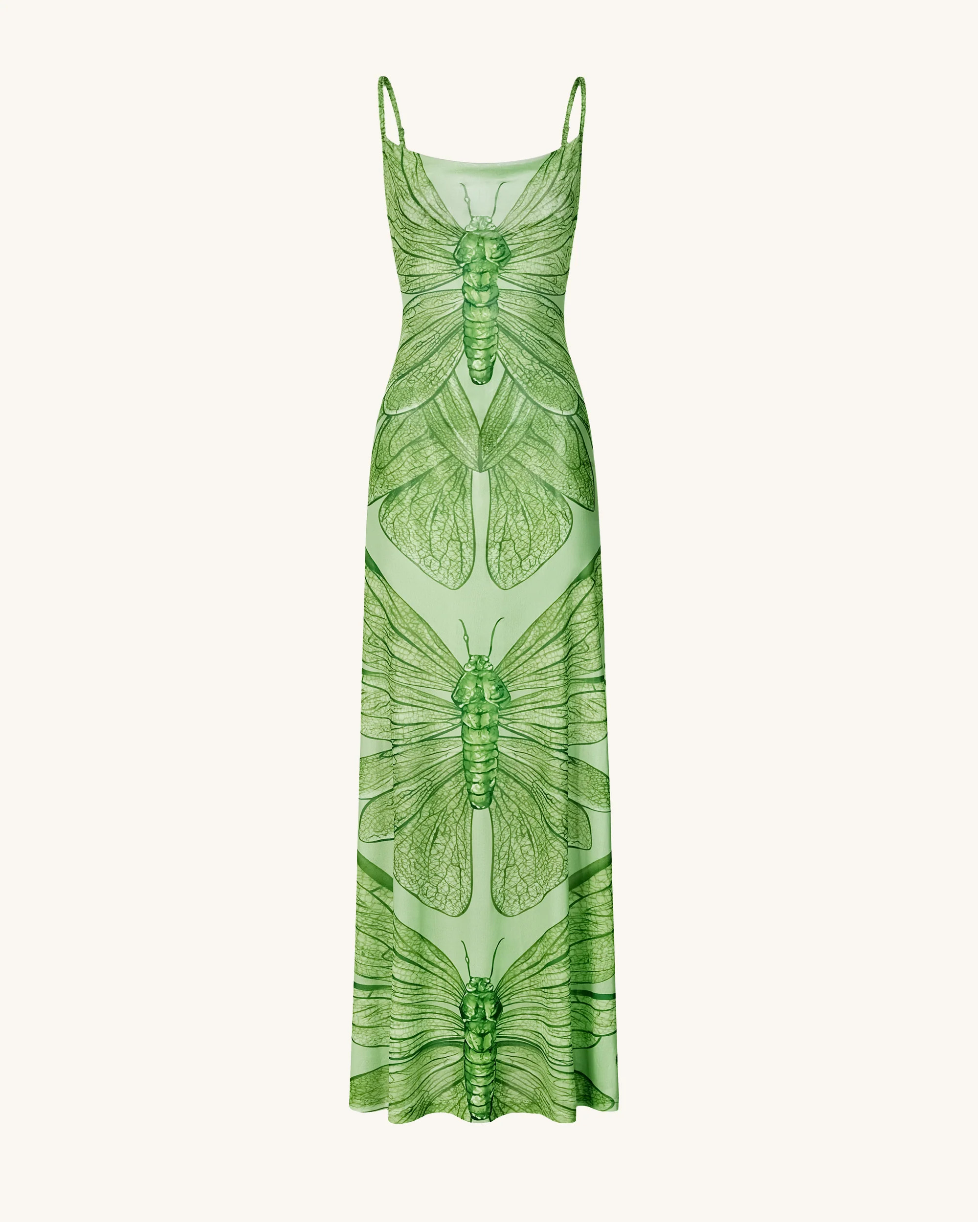 Dragonfly Totem Maxi Dress - Green | JW PEI US