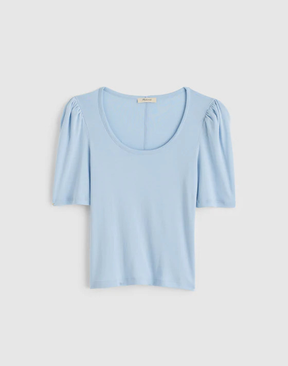 Puff-Sleeve Scoopneck Tee | Madewell