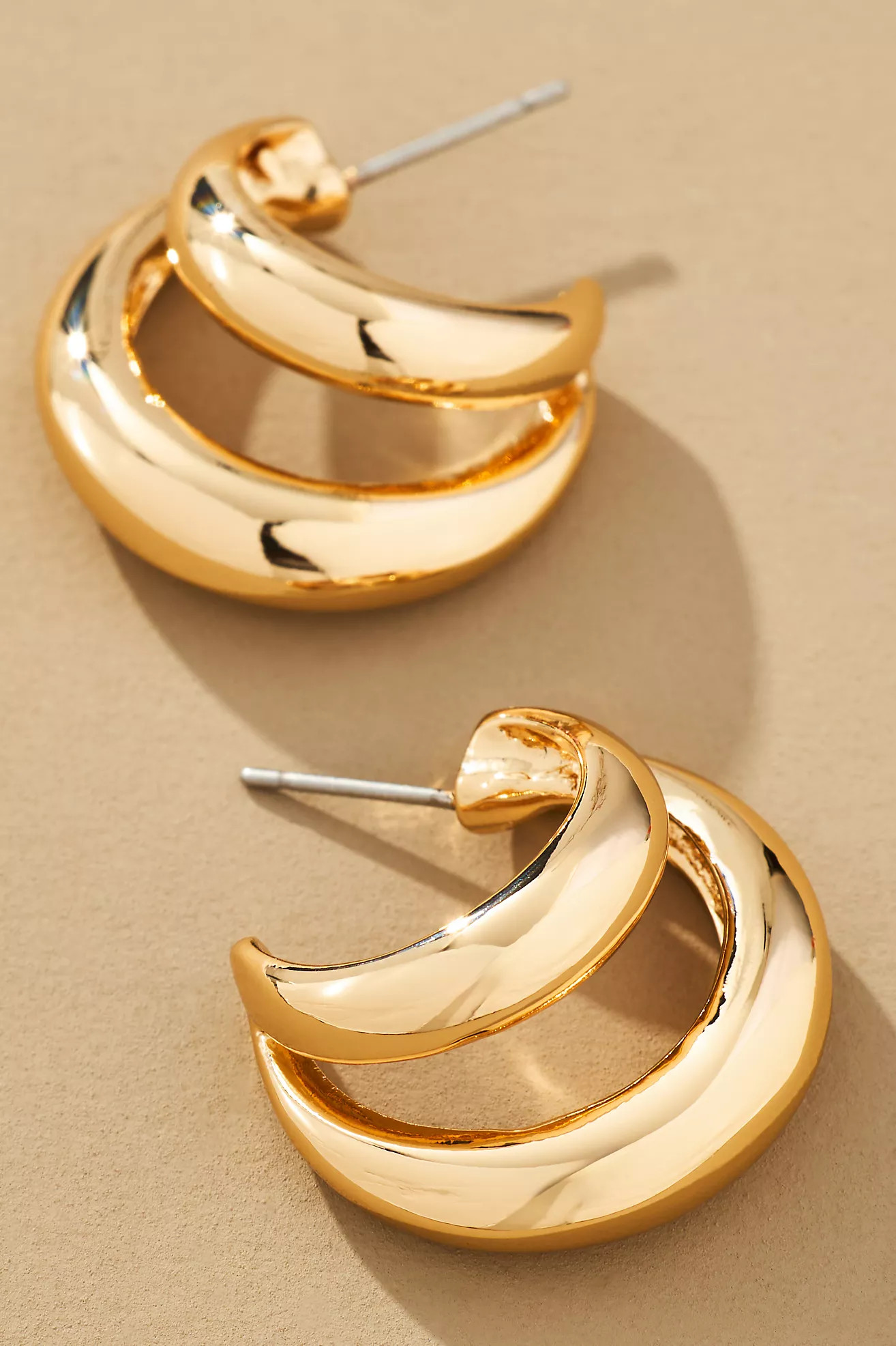 Mixed Metal Hoop Earrings | Anthropologie (US)