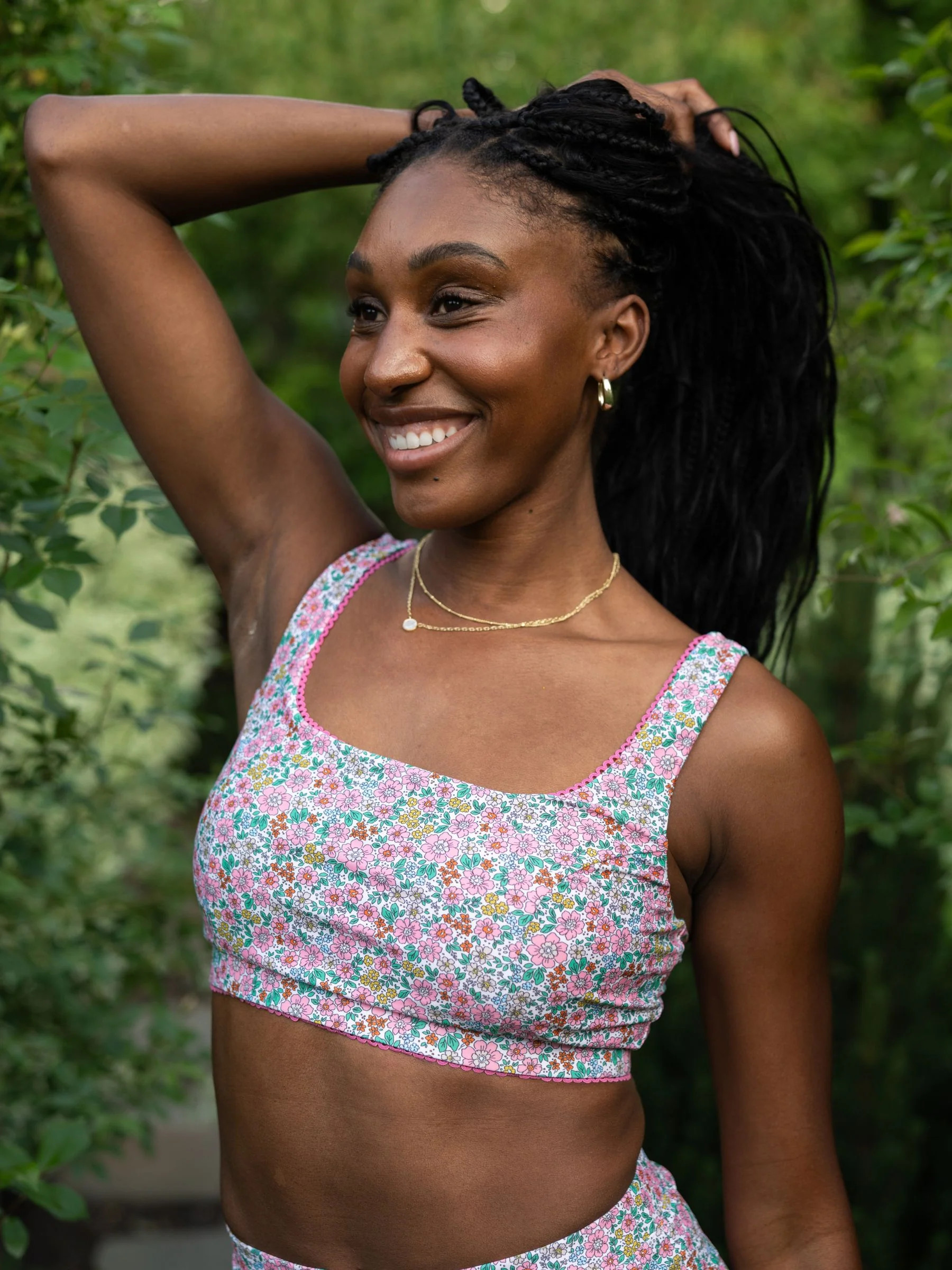 Whimsy Floral Scoop Bralette | Lime Ricki