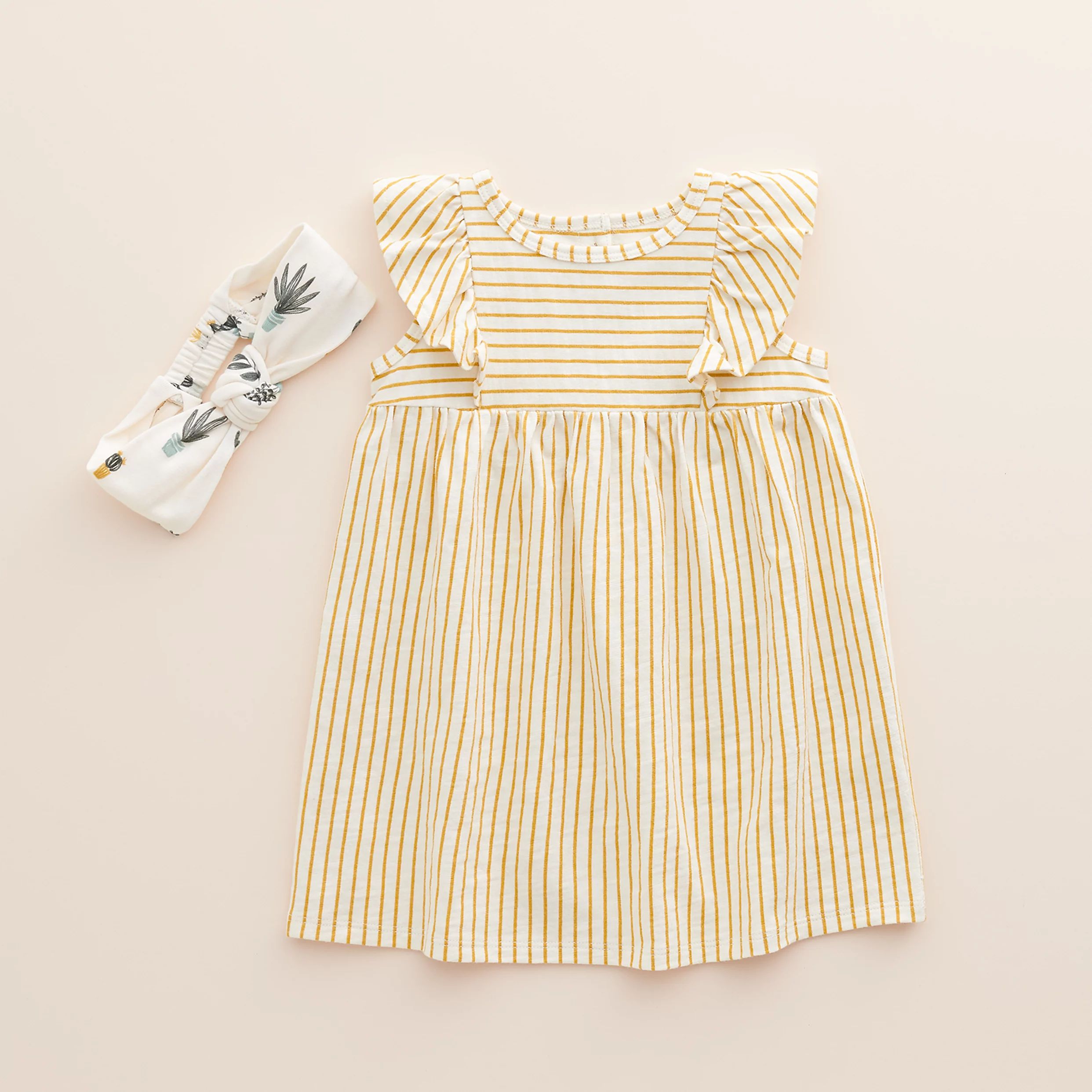 Baby & Toddler Girl Little Co. by Lauren Conrad Ruffle Dress & Headband Set | Kohl's
