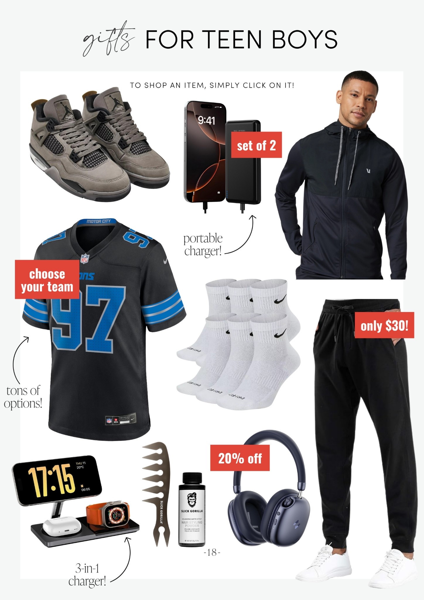 Gifts for teen boys! The hardest group to shop for — made easy. Cool, practical, and guaranteed to impress.

ComeStayAwhile, Amanda Vernaci 

TeenGiftGuide | GiftsForHim | HolidayShopping | ComeStayAwhile | AmandaVernaci | LTK gift guide | LTK holiday 


#LTKKids #LTKHoliday #LTKGiftGuide