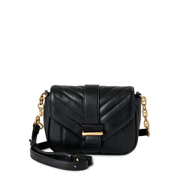 Time and Tru Women’s Camber Crossbody Black - Walmart.com | Walmart (US)