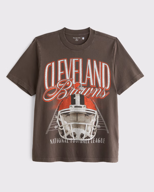 Men's Cleveland Browns Vintage-Inspired Graphic Tee | Men's Tops | Abercrombie.com | Abercrombie & Fitch (US)