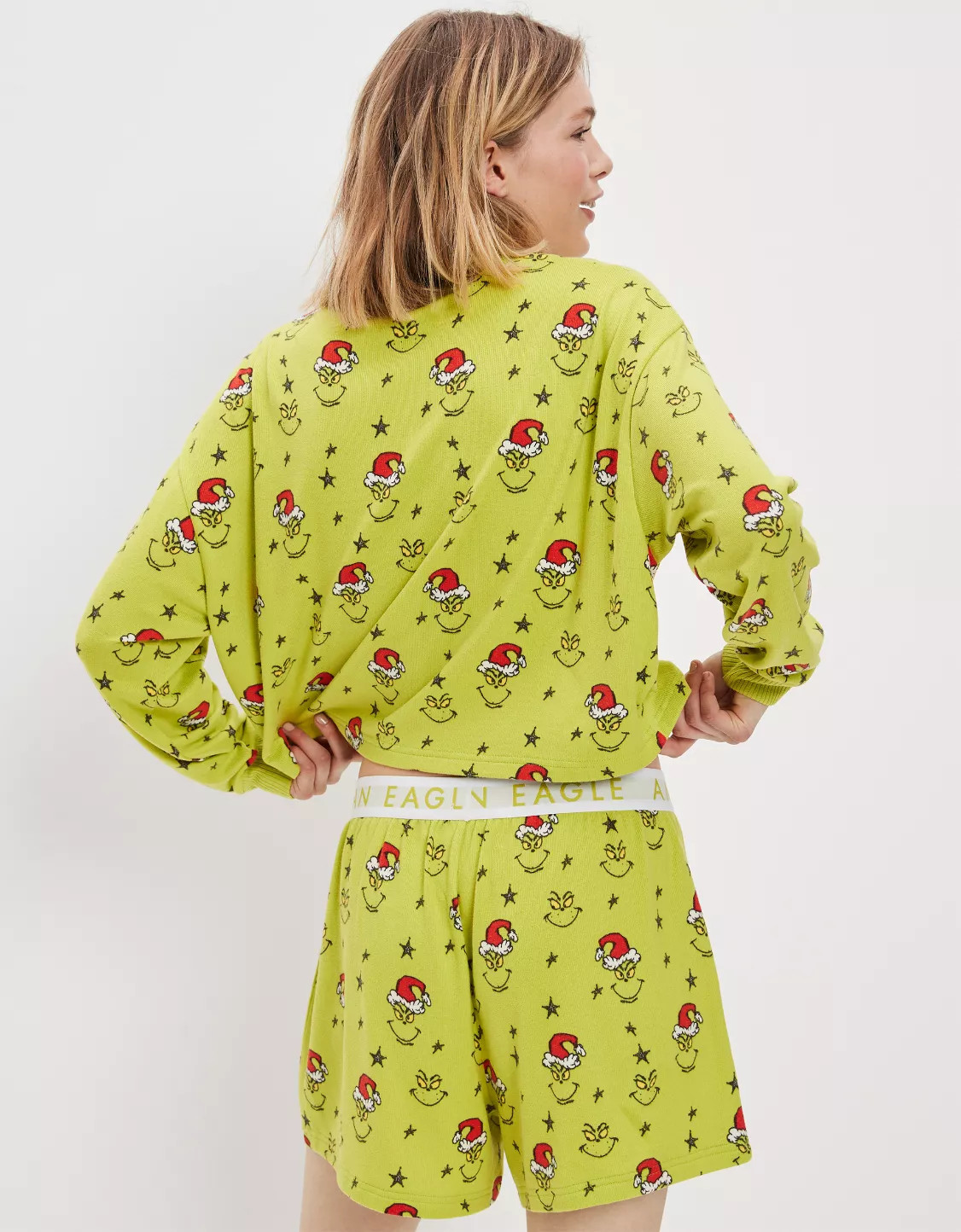 AE Grinch Plush PJ Set | American Eagle Outfitters (US & CA)