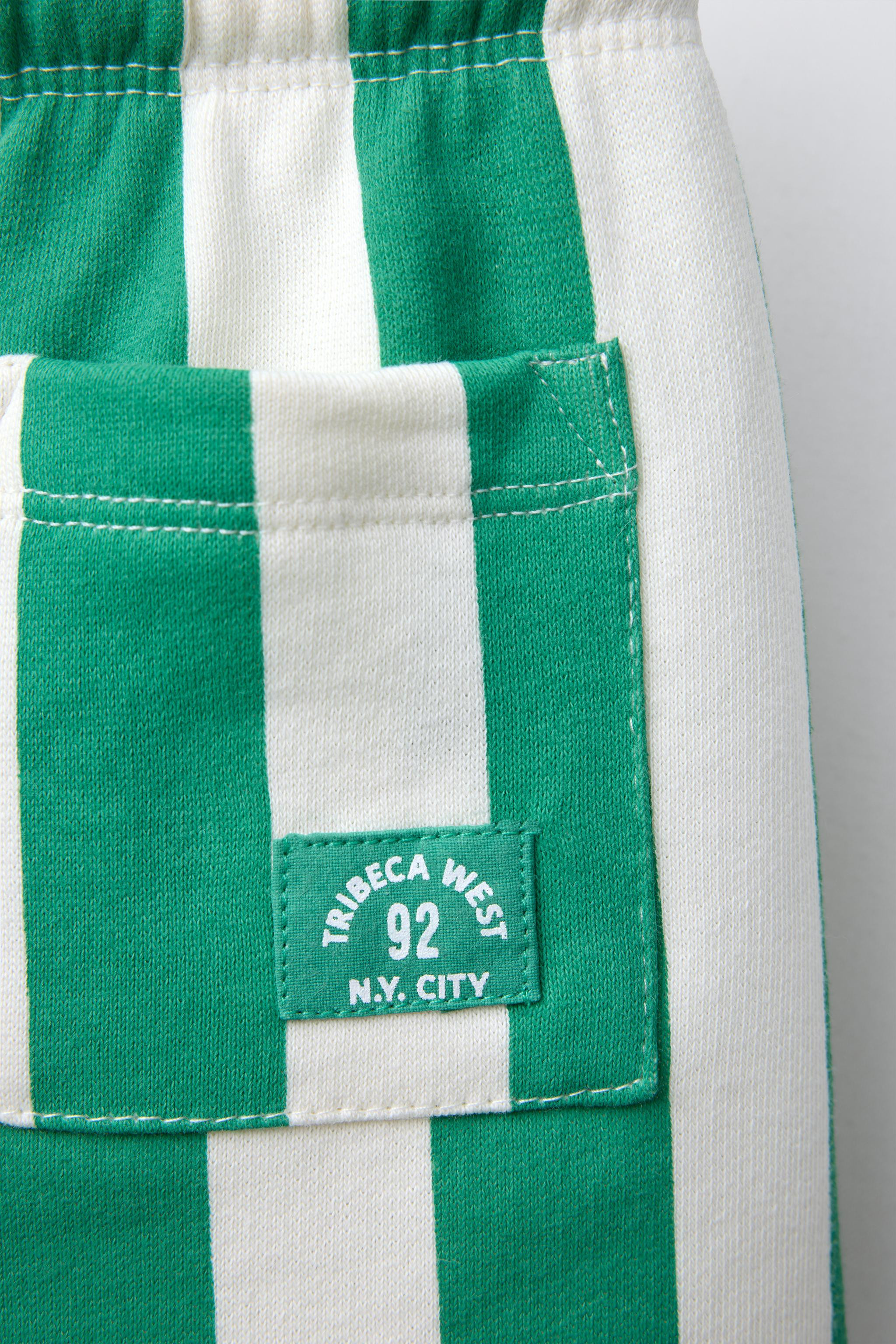 STRIPED STRAIGHT PLUSH SHORTS | Zara US