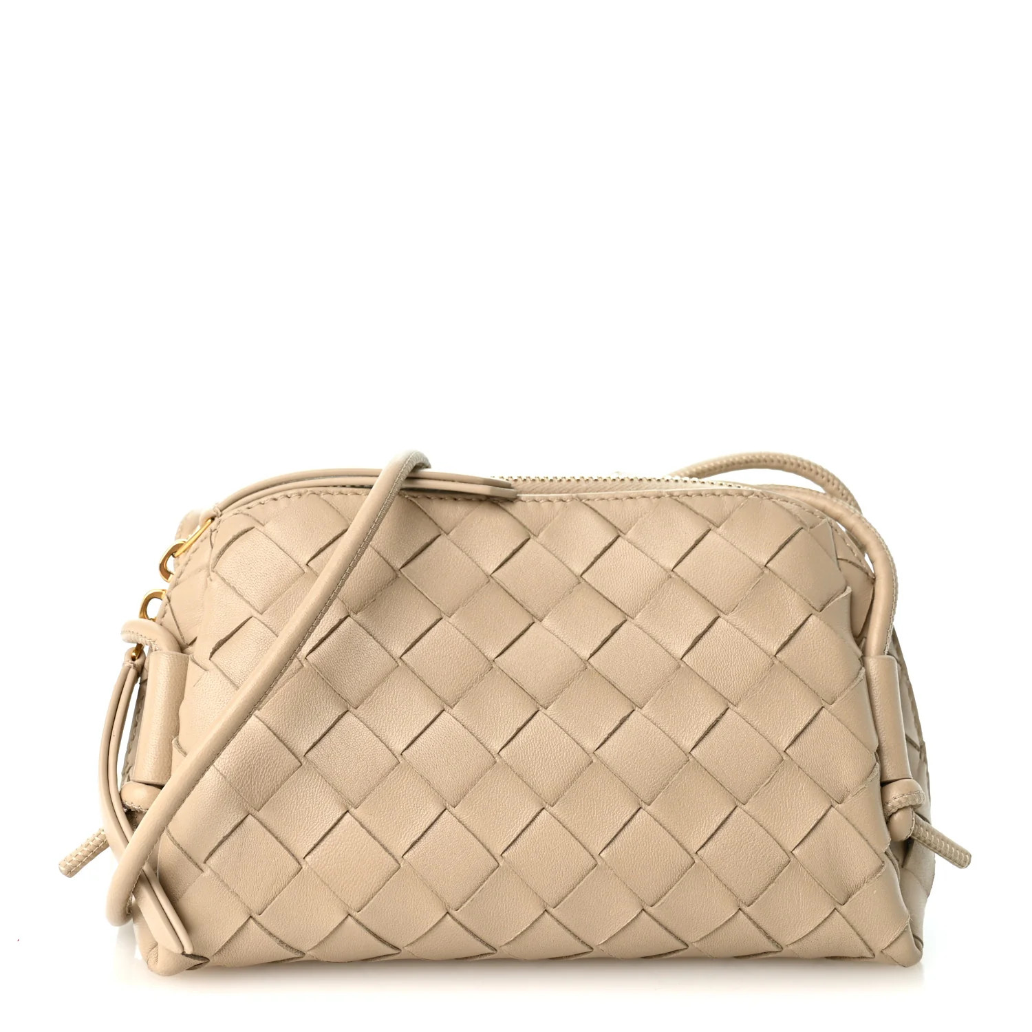 Bottega Veneta Nappa Intrecciato Concert Pouch Ecru 1978034 | FASHIONPHILE (US)