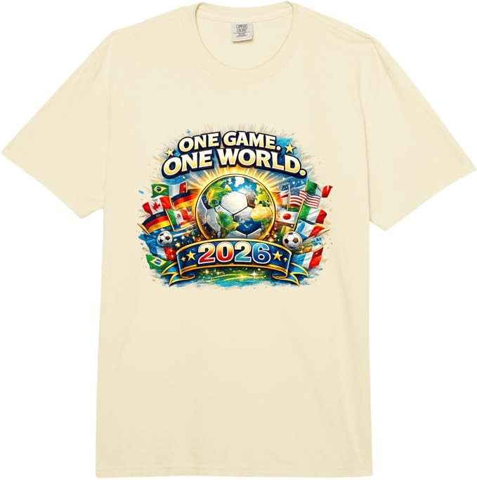 Global Soccer Fest 2026 North America Tour USA Canada Mexico Comfort Colors Adult Heavyweight T-S... | Amazon (US)