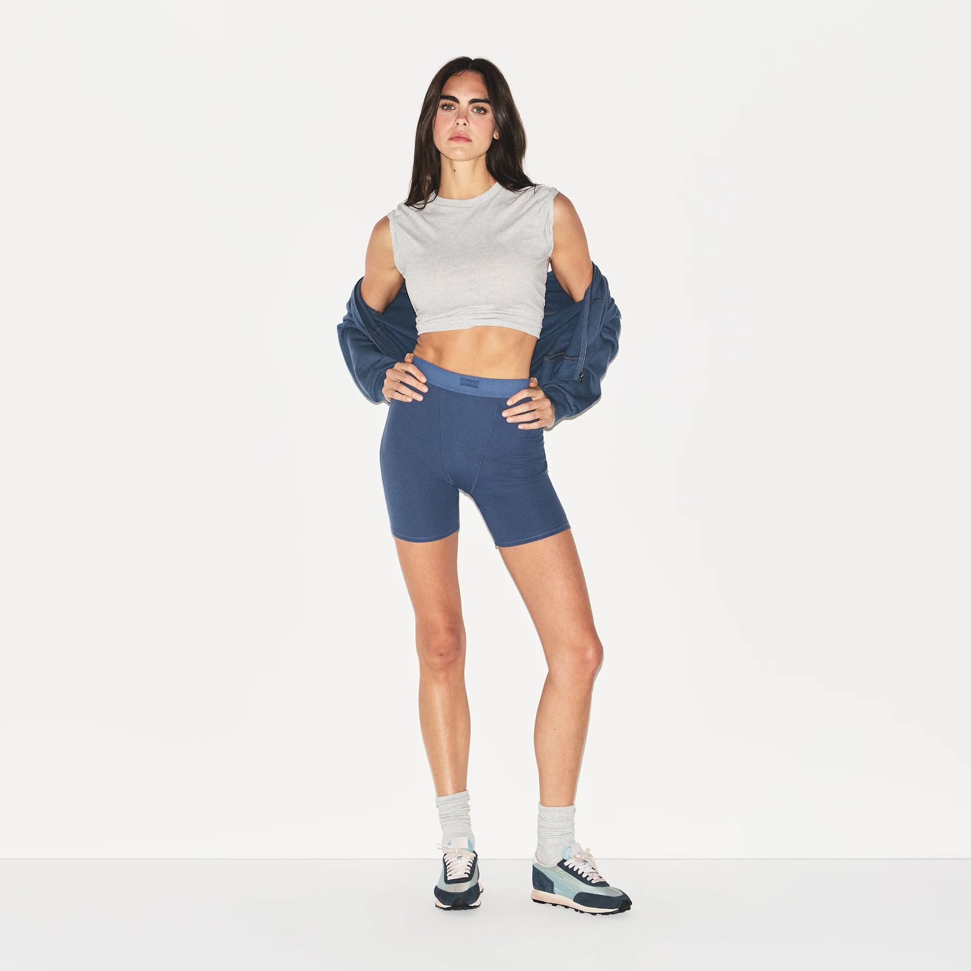 SKIMS Boxer | Blue | 2XL | Cotton Rib | SKIMS (US)